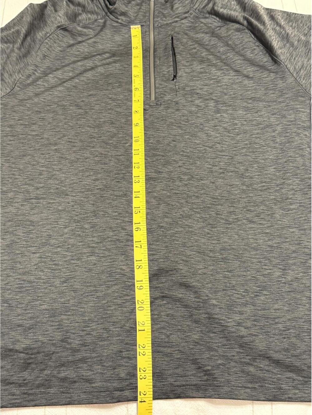VRST Men's Charcoal Heather Quarter Zip Pullover Medium NWT - Picture 6 of 9